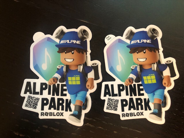 Alpine Park Roblox 2pc Sticker Decal Set
