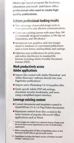 NEW Adobe PageMaker 7.0 Education UPGRADE Version - MAC New SEALED - Picture 7 of 10