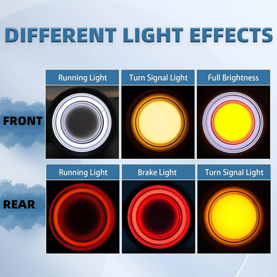 4X Motorcycle Turn Signals LED Front&Rear Lights for Harley Suzuki Yamaha Honda - Imagem 3 de 4