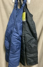    All in Motion Kids' 2pk Snow Bib - Black  Blue Small 6/7 