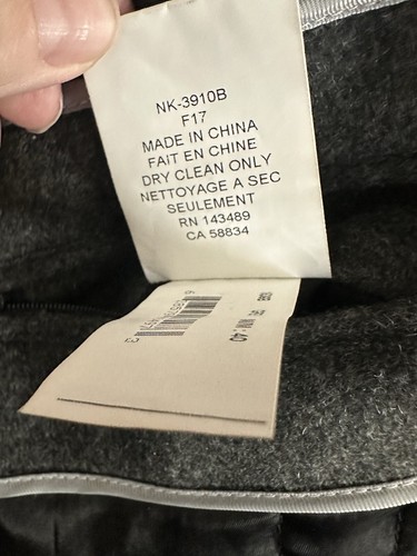 Cardinal Of Canada Mont Royal Car Coat Men M (40) Wool Charcoal Gray Button/Zip - Picture 10 of 20