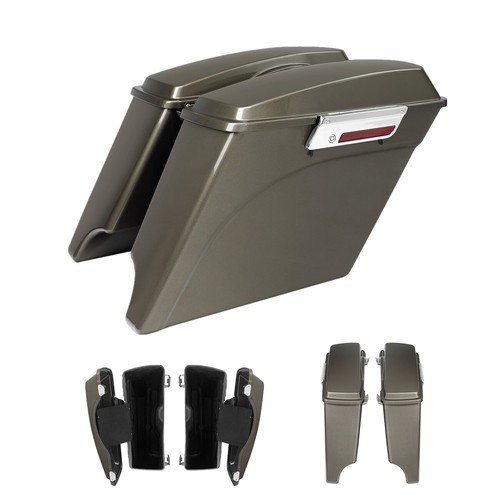 ZXMT 5" Extended Hard Saddlebags For Harley Touring 1993-2013 – Blue, Injection Molded Plastic, Pair