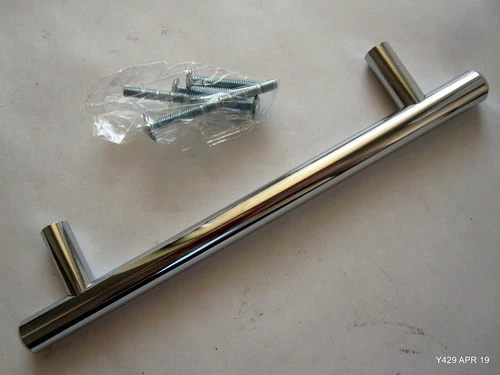 Lot of Ten (10) Polished Chrome 128mm Center to Center Cabinet Pulls - Picture 3 of 3