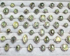 Sale Prehnite Gemstone 925 Sterling Silver Plated Wholesale Lot Bohemian Rings