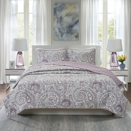Quilt Set 3 Pcs Trendy Cover Cozy Coverlet Lightweight All Season Bedding - Picture 3 of 18