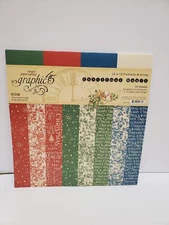 Graphic 45 CHRISTMAS MAGIC Collection 12" x12" PATTERNS & SOLIDS Retired 2018