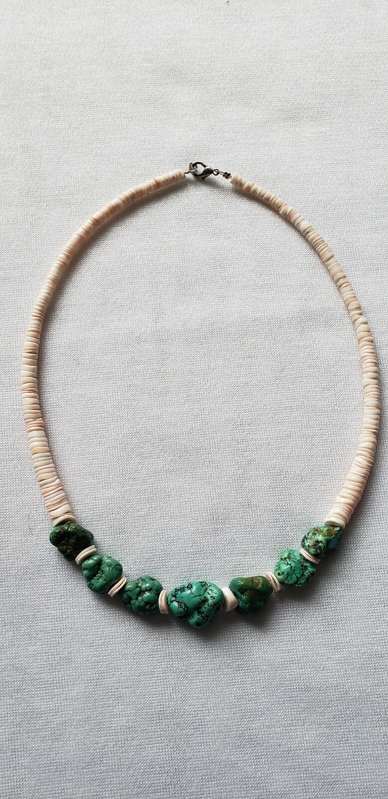 Native American Turquoise And Shell Necklace - image 1