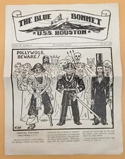 JULY 1938 VOLUME VII #4 THE BLUE BONNET U.S.S HOUSTON NEWSLETTER POLLYWOGS