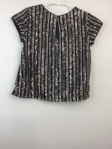 Art Class Girls Multicolor Short Sleeve Sequined XS (4/5) Top - Picture 2 of 4