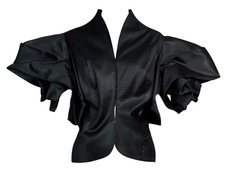 F/w 2003 Christian Dior By John Galliano Glossy Black Kimono Jacket Top