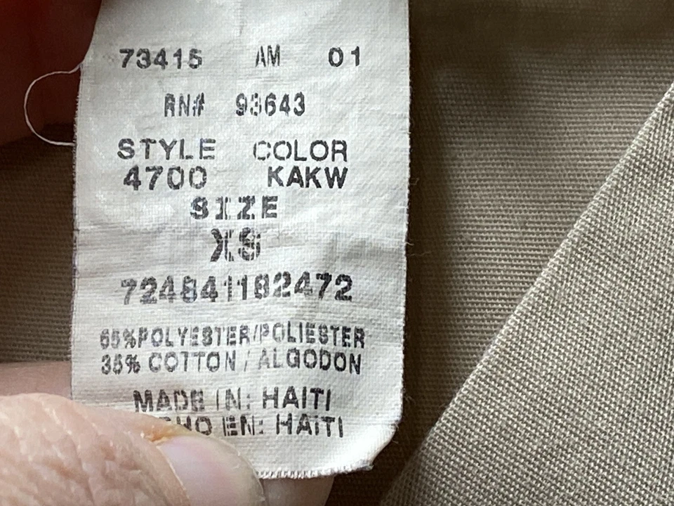 Cherokee Workwear Khaki Tan Size XS V-Neck Scrub Top Style 4700 - Image 4 of 4