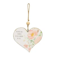 "Friends are Flowers in the Garden of Life" Wood Heart