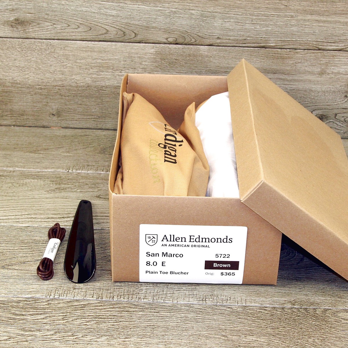 Allen Edmonds SAN MARCO 8 E Brown * new Flannel Bags * new  display picture 2