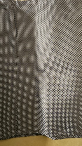 Woven steel gray and blue textured fabric 2 yds. x 27 in wide - Picture 2 of 2