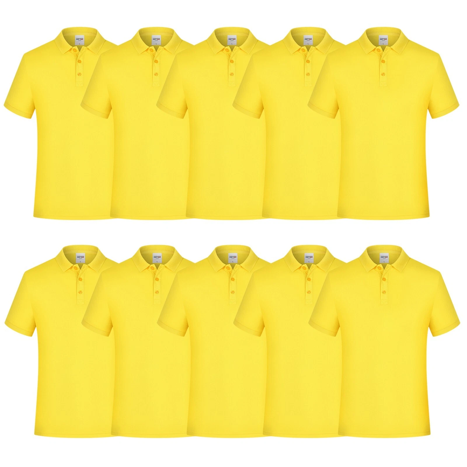 10Pack Mens Casual Soft Cotton Polo T Shirt Dri-Fit Short Sleeve for Sports Golf