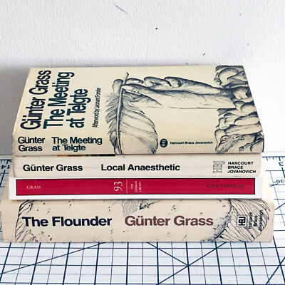 Lot of 4 Gunter Grass Books - Flounder Meeting at Telgte Local Anaesthetic Cat