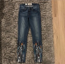 Miss Me Vintage Denim Jeans with Embroidery - Skinny Fit - Size 26 - Womens