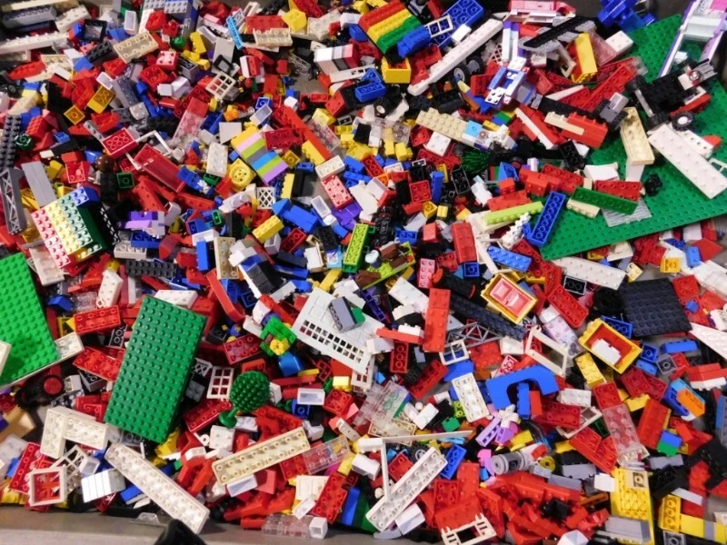 Lego Toy Lot Bulk 2 Lbs Mixed Building Bricks Blocks Parts Pieces {WASHED} - Image 3 of 4