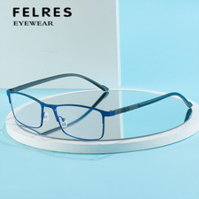 Men Women Metal Anti-Blue Light Optical Glasses Clear Lens Business Glasses New