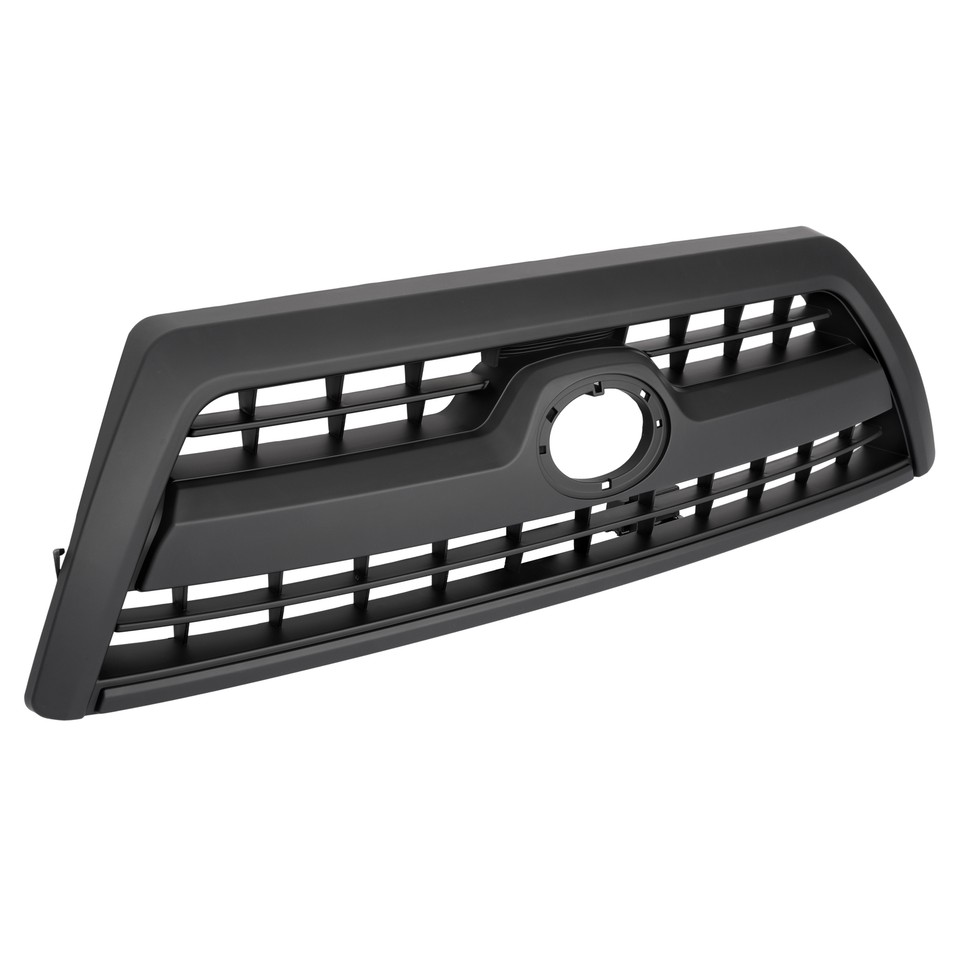 Front Grille Assembly With LED Lights For 2006-2009 Toyota 4Runner - Black ABS Plastic Upper Bumper Grill