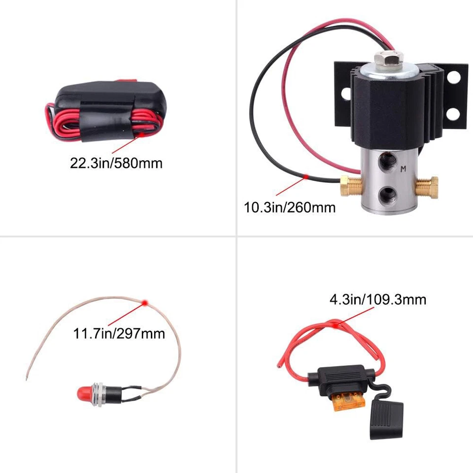 Bloqueo de línea bloqueo de freno tipo rodillo kit de control eléctrico soporte de colina negro Foto 3 de 4