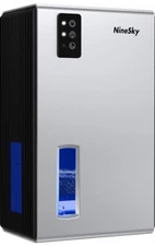 NineSky Dehumidifier for Home,95 OZ Water Tank,(1000 sq.ft) Dehumidifier(Silver)