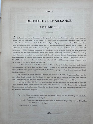 German Renaissance Book Binding antique chromolithograph 1889 Dolmetsch - Picture 5 of 6