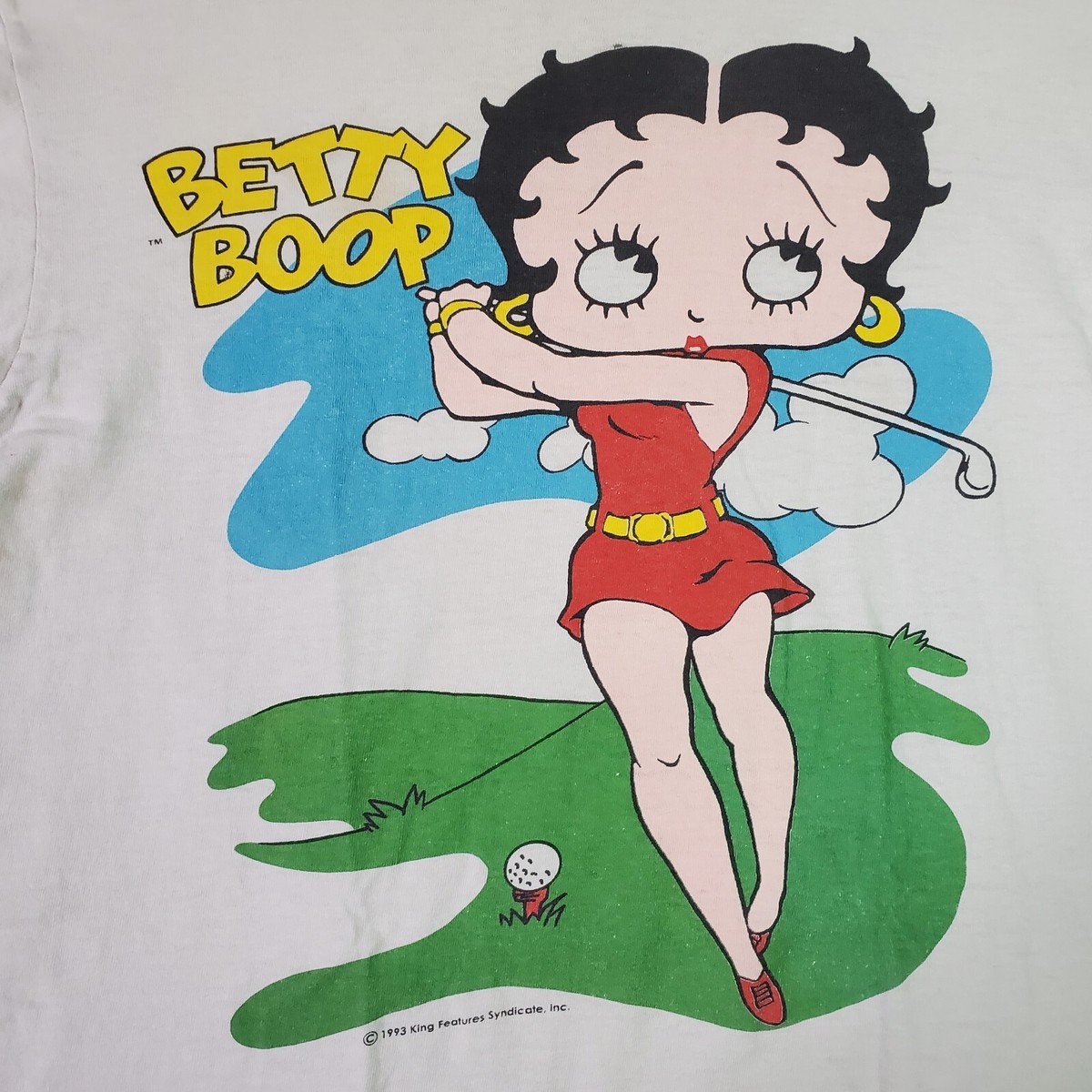 Vintage Rare 1993 Betty Boop Golf Tee Cartoon Double Sided