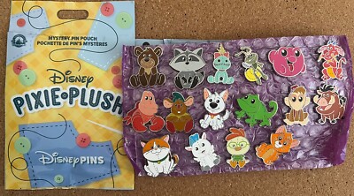 Disney Pins 2024 DL Pixie Plush Mystery Bag Complete 16 Pin Set | eBay