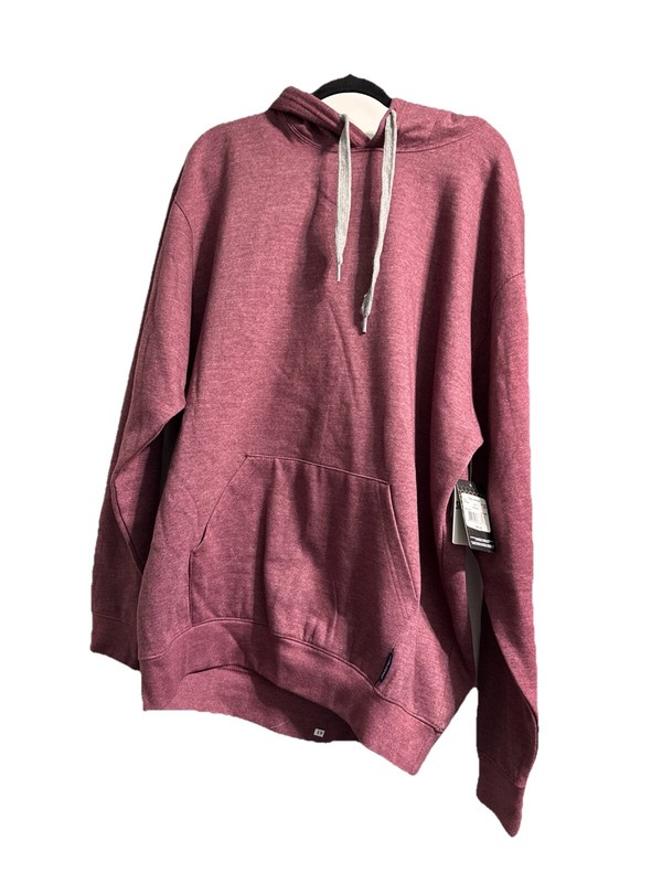 Large Spalding Red Hooded Basic Fleece Pullover Hoodie Sweatshirt