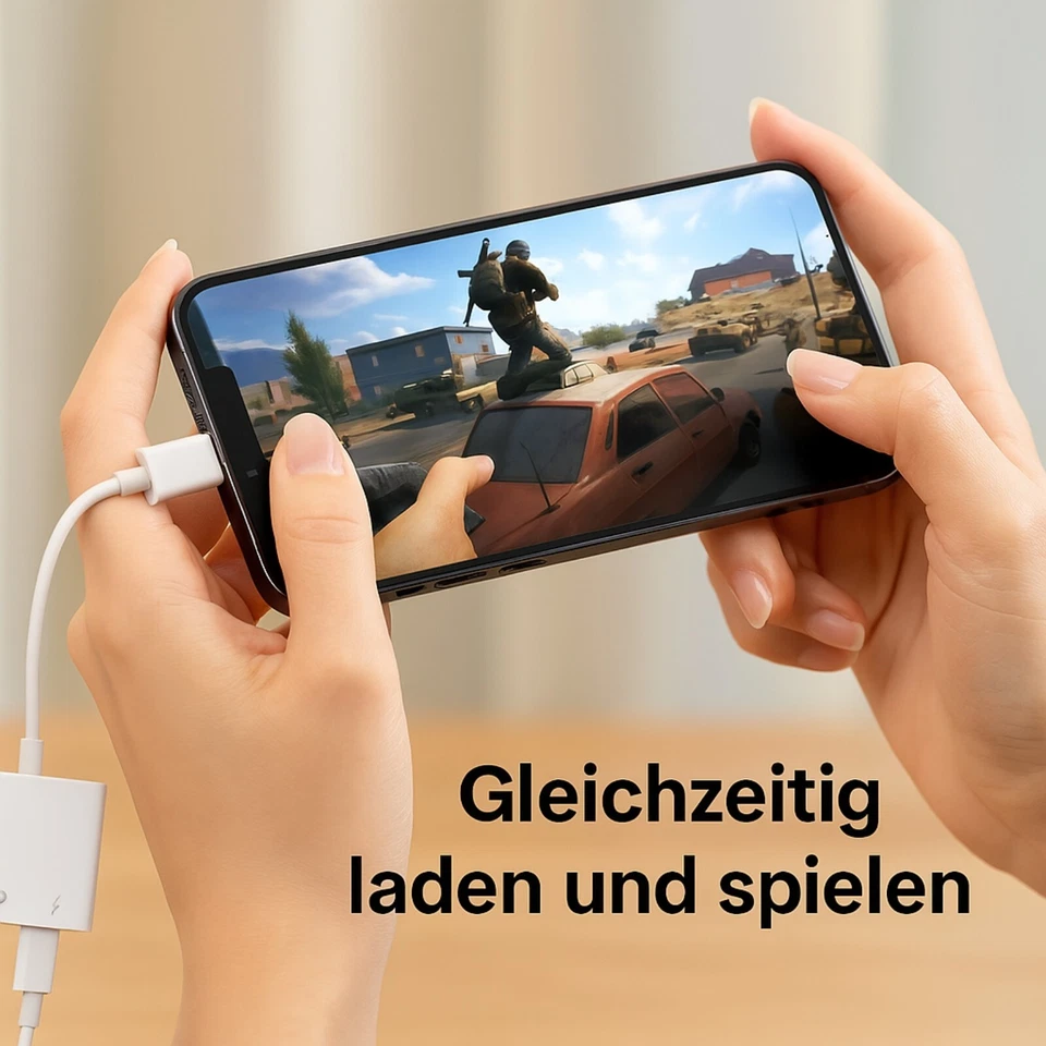 🎧 2in1 Audio Adapter für Apple iPhone Splitter Kabel 3,5mm Aux Klinke Kopfhörer - Bild 2 von 4