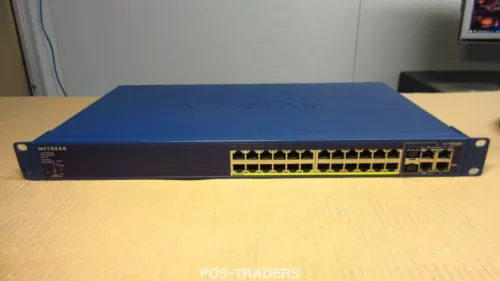 NETGEAR FS728TP V2H1 - 24 Port 10/100 PoE + 2x SFP + 4x Gigabit Switch + EARS