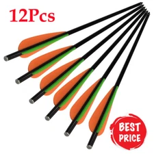 12x 14 16 18 Inch Archery Crossbow Bolt Fiberglass Outdoor Hunting Target Arrows