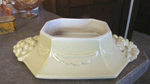 Vintage Weller Art Pottery Planter 12" Sunflower Daisies Grapes Raydance Signed