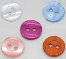 Resin Sewing Buttons Scrapbooking Round Assorted 2 Holes 11mm( 3/8") Dia, 300 PC