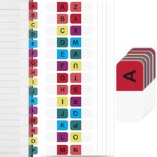 364PCS Alphabet Tabs, A to Z 26 Letters Alphabet Stickers, Colorful