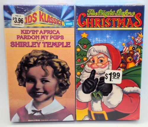 THE NIGHT BEFORE CHRISTMAS & SHIRLEY TEMPLE KIDS KLASSICS OOP 2 Sealed VHS Tapes
