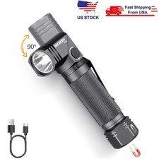1300 Lumens 6 Modes EDC Right-Angle Rechargeable Magnetic Flashlight for Camping