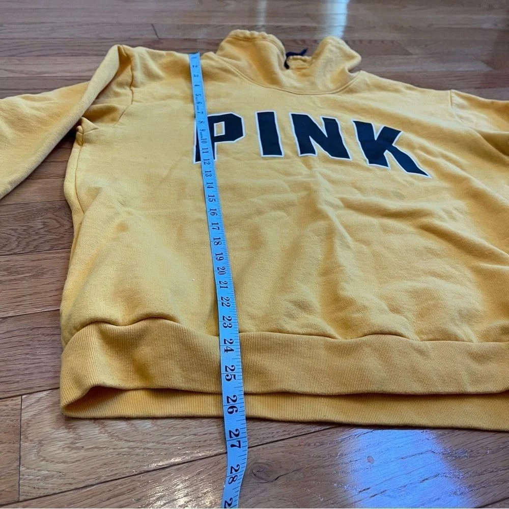 UNDERCOVER Felpa con cappuccio pullover giallo rosa Victoria Secret taglia L