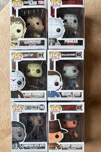 Funko Pop! Vinyl Movies Horror Set Leatherface Pinhead Jason Michael Freddy