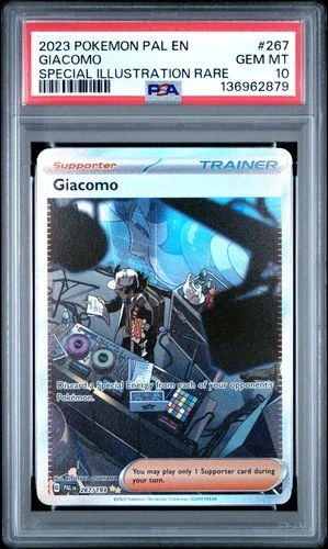2023 POKEMON PAL EN-PALDEA EVOLVED SPECIAL ILLUSTRATION RARE #267 GIACOMO PSA 10