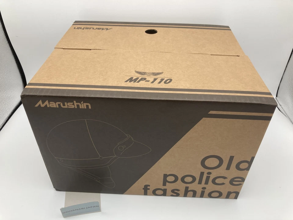 Marushin MP-110 U.S.A POLICE STYLE Half Motorcycle Helmet White/Black MP1105 New - Image 2 of 4