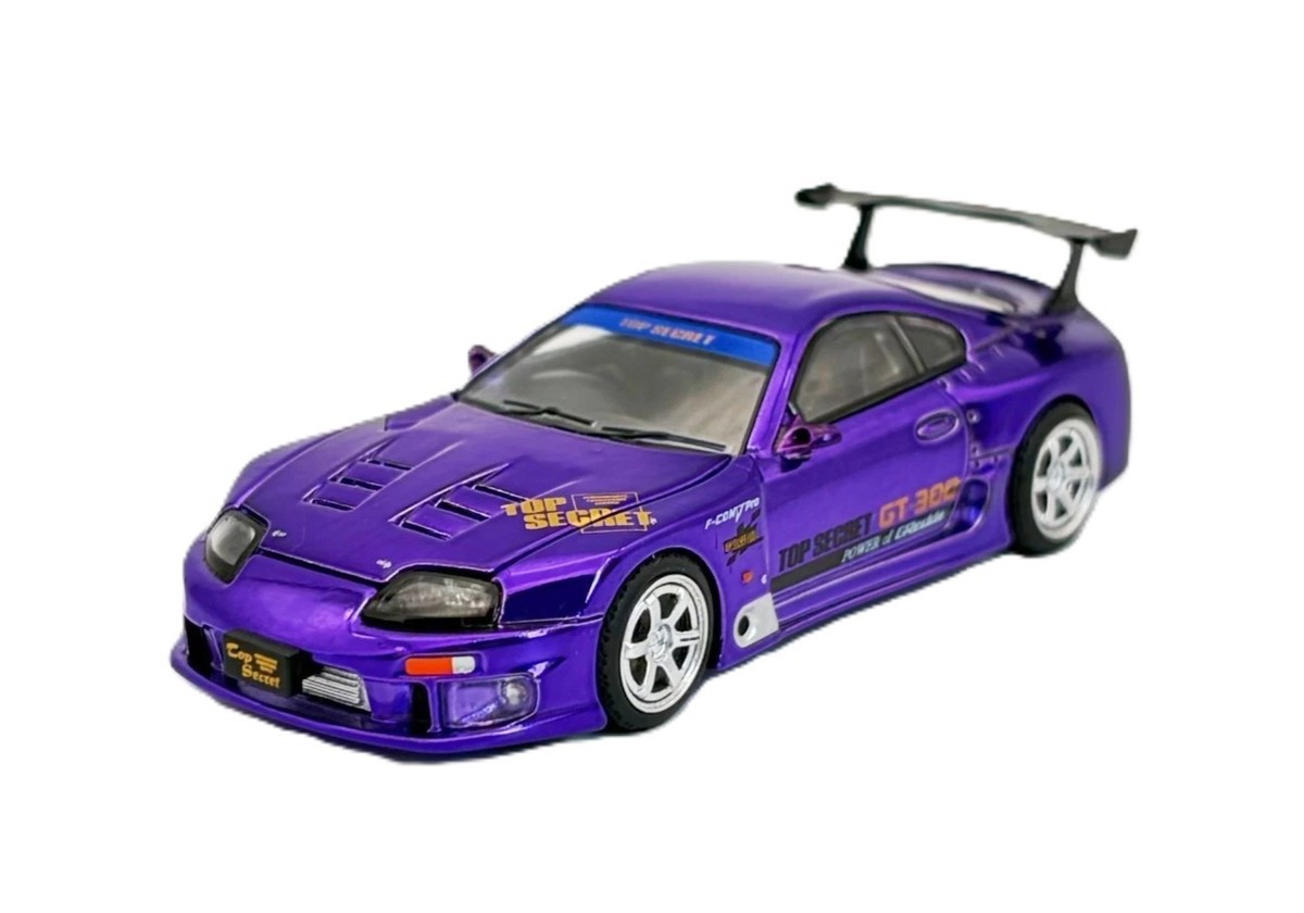 Pop Race 1:64 Toyota Supra GT300 Top Secret Purple Chrome Tokyo