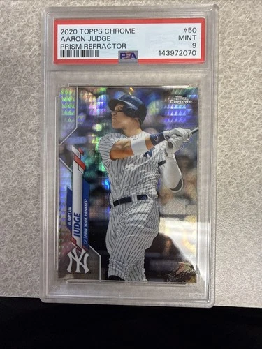 2020 Topps Chrome - Aaron Judge #50 Prism Refractor PSA 9💥💥🔥🔥