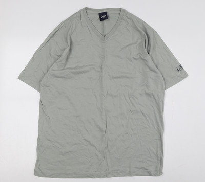 Cotton Traders Herren T-Shirt grün V-Ausschnitt M