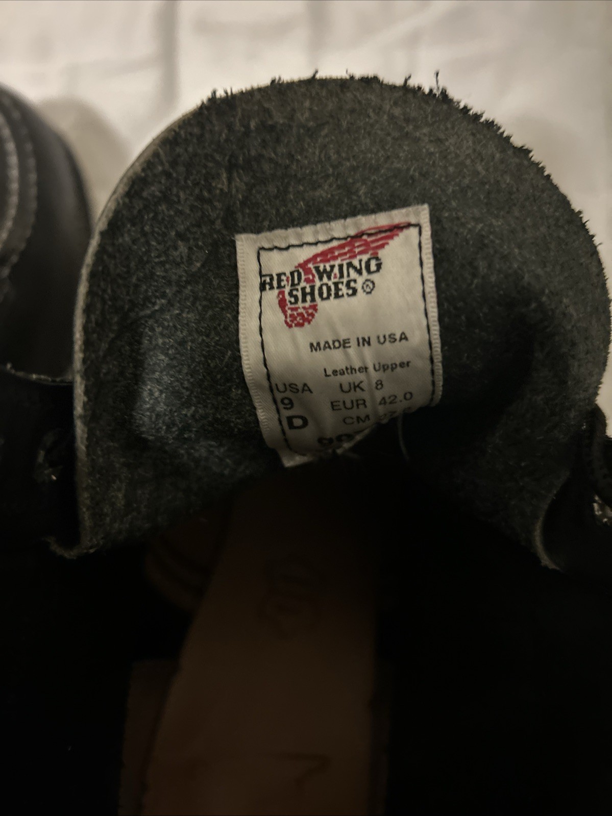 Red Wing Heritage Men's Moccasin Boots Size 9 D Black Leather  9075