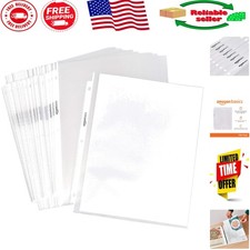 Organize with Style: 100 Pack Clear Top-Loading Sheet Protectors, Non-Glare