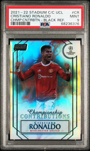 2021-22 Stadium Club UCL Cristiano Ronaldo Championship Contributions /10 PSA 9