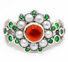 2CT  Fire Garnet 925 Sterling Silver Filigree Ring Sz 6 PC9-4 — photo 1