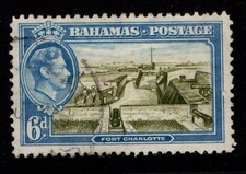 Bahamas 1938 King George VI 6d Fort Charlotte SG159 Used